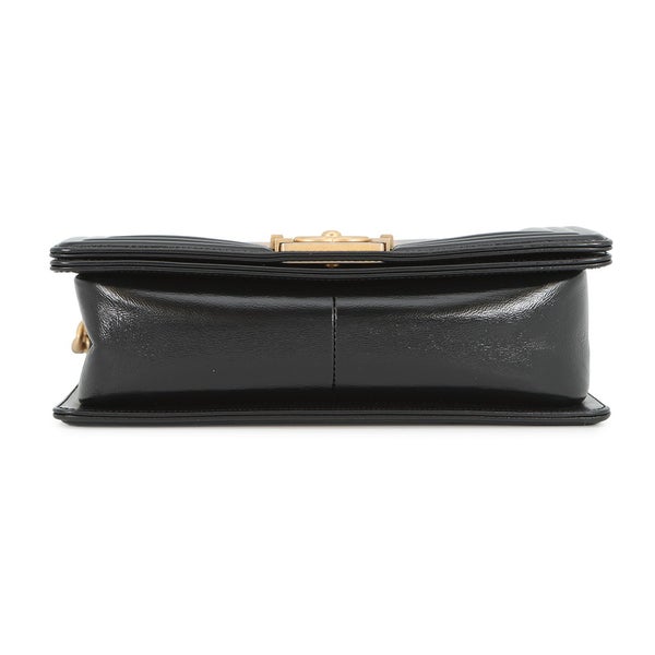 シャネル チェーンショルダーバッグ ボーイシャネル ストライプ レザー A67086 CHANEL バッグ 黒