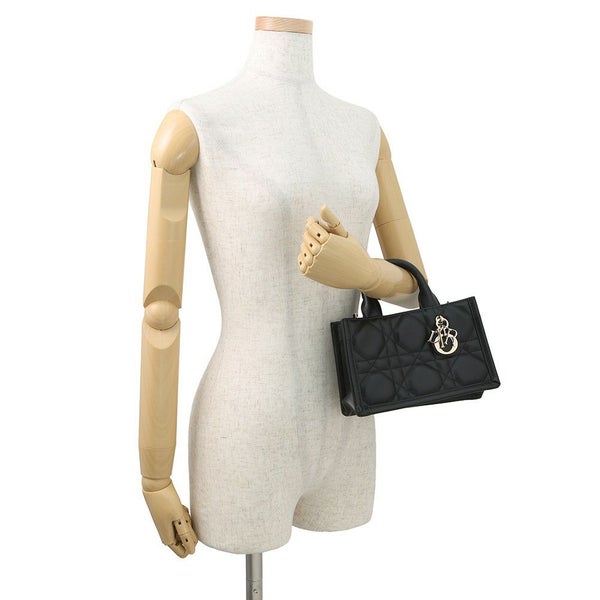 ディオール ハンドバッグ マクロカナージュ ブックトート ミニ カーフレザー S5573OWHP Christian Dior 2way 黒