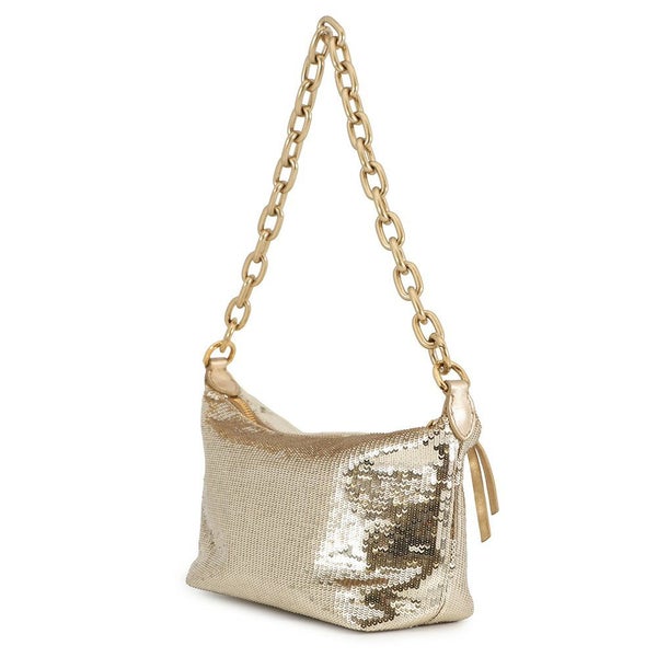 ミュウミュウ チェーンショルダーバッグ スパンコール レザー 5BC103 MIUMIU