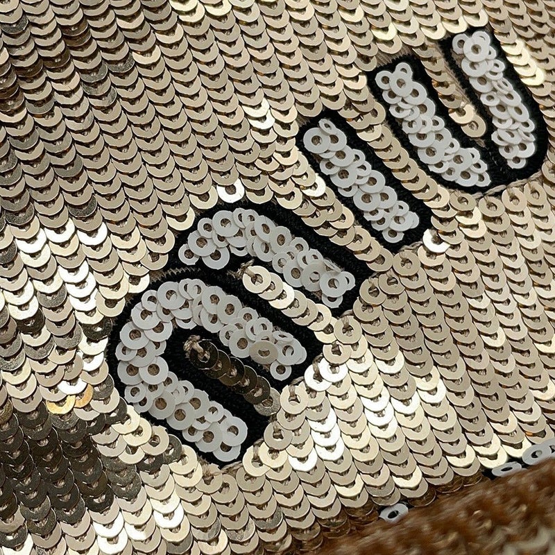 ミュウミュウ チェーンショルダーバッグ スパンコール レザー 5BC103 MIUMIU