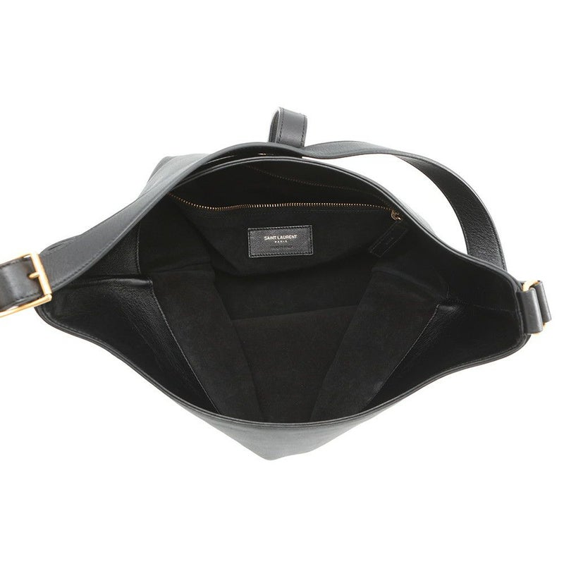 サンローランパリ ショルダーバッグ ホーボーバッグ レザー 372086 SAINT LAURENT PARIS 黒