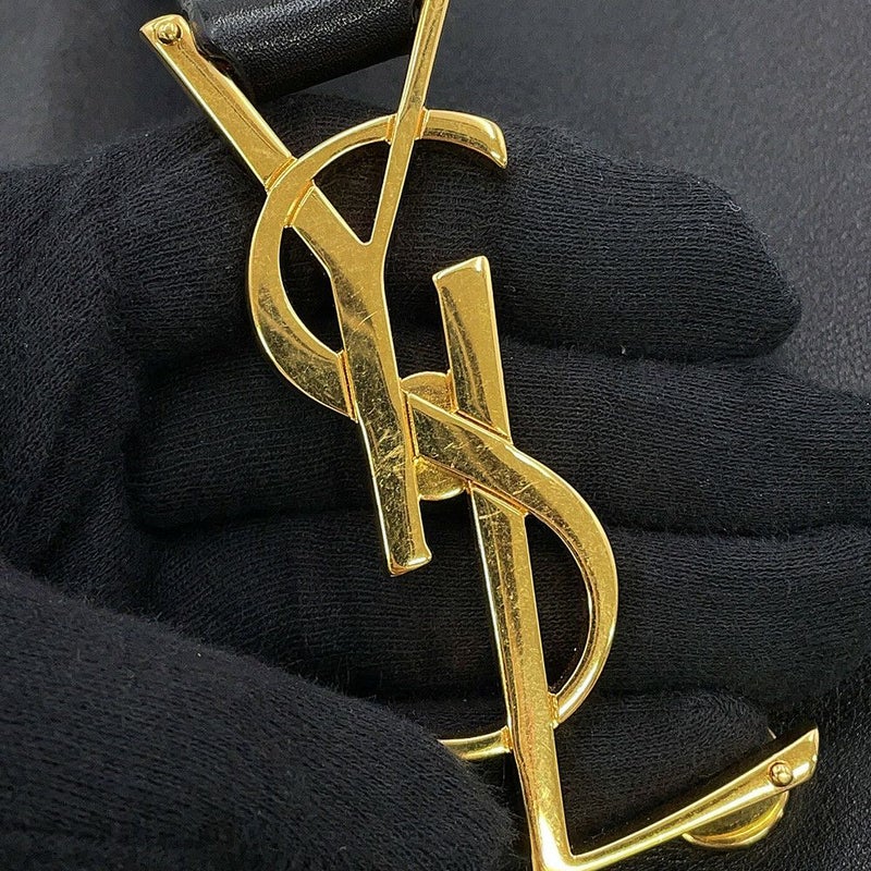 サンローランパリ ショルダーバッグ ホーボーバッグ レザー 372086 SAINT LAURENT PARIS 黒