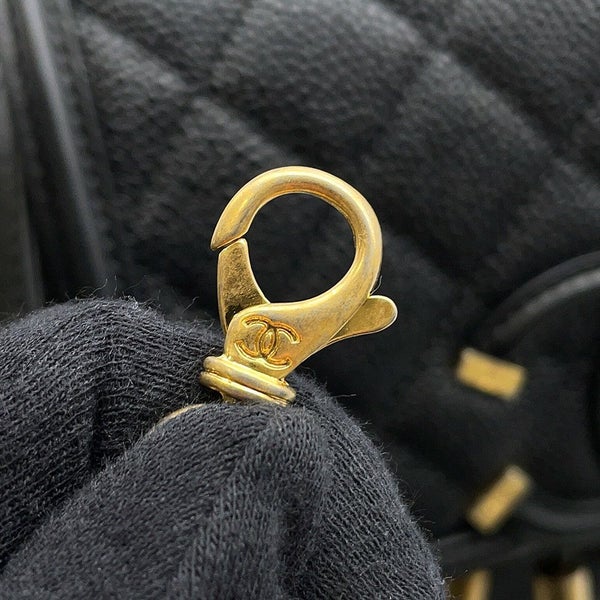 シャネル リュック フィリグリー マトラッセ ココマーク キャビアスキン A57090 バックパック バッグ 黒