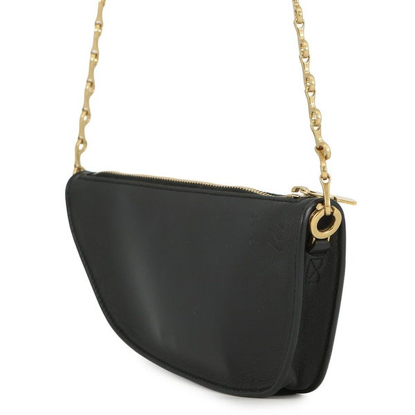 バーバリー チェーンショルダーバッグ マイクロ シールド レザー 8079856 BURBERRY 黒