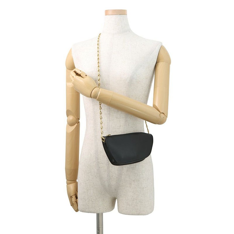 バーバリー チェーンショルダーバッグ マイクロ シールド レザー 8079856 BURBERRY 黒