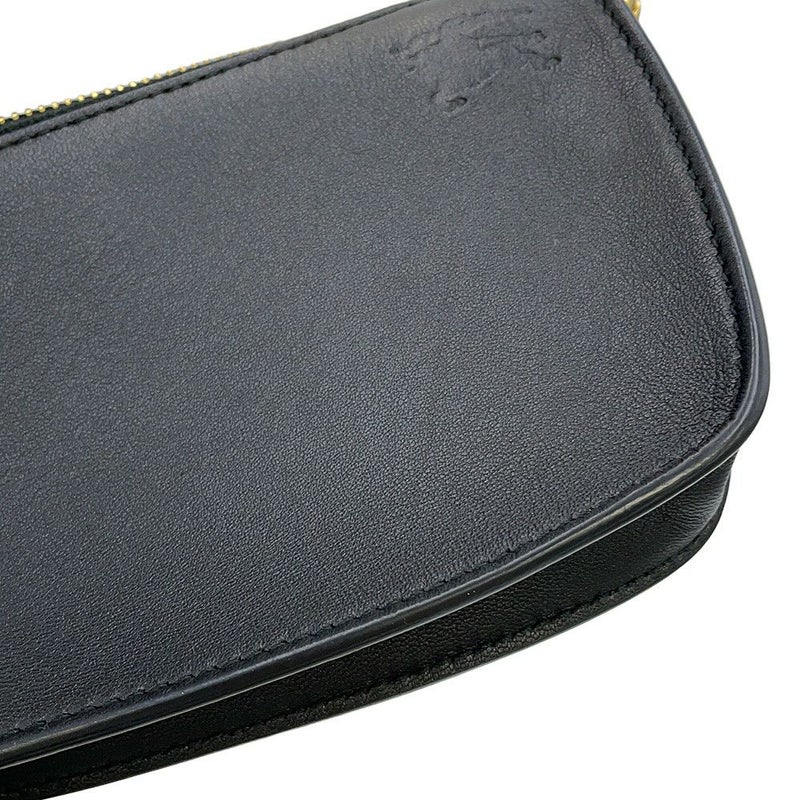 バーバリー チェーンショルダーバッグ マイクロ シールド レザー 8079856 BURBERRY 黒