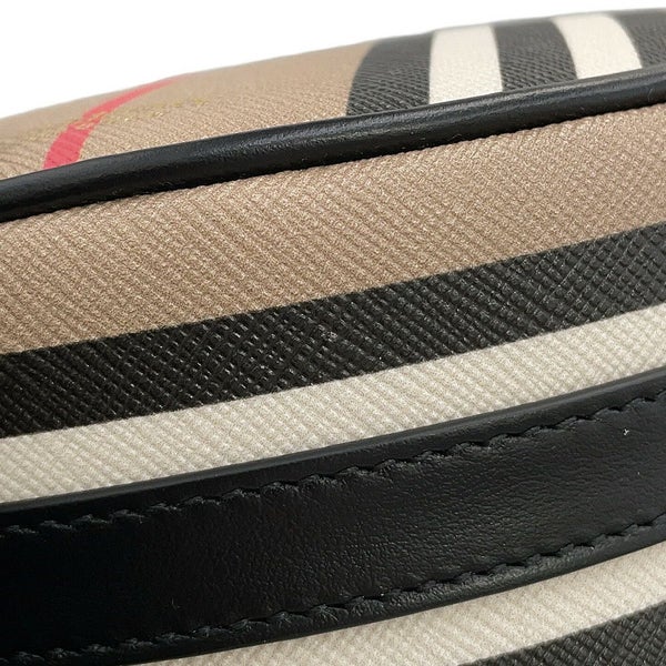 バーバリー ショルダーバッグ アイコンストライプ ルイーズバッグ PVC レザー 8051846 BURBERRY 黒