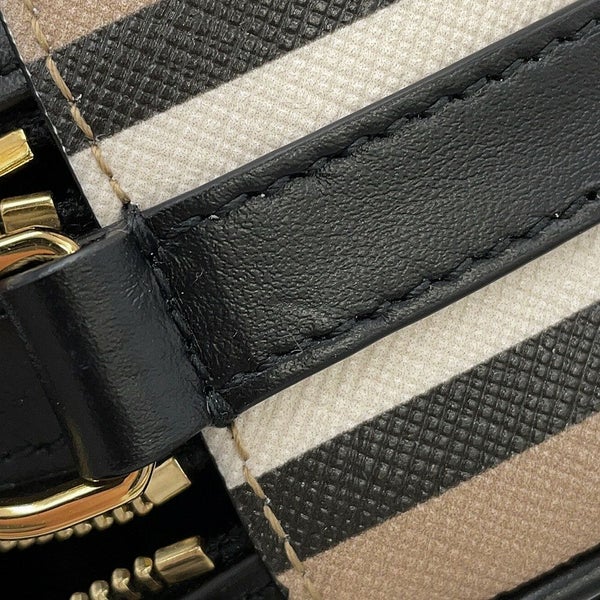 バーバリー ショルダーバッグ アイコンストライプ ルイーズバッグ PVC レザー 8051846 BURBERRY 黒