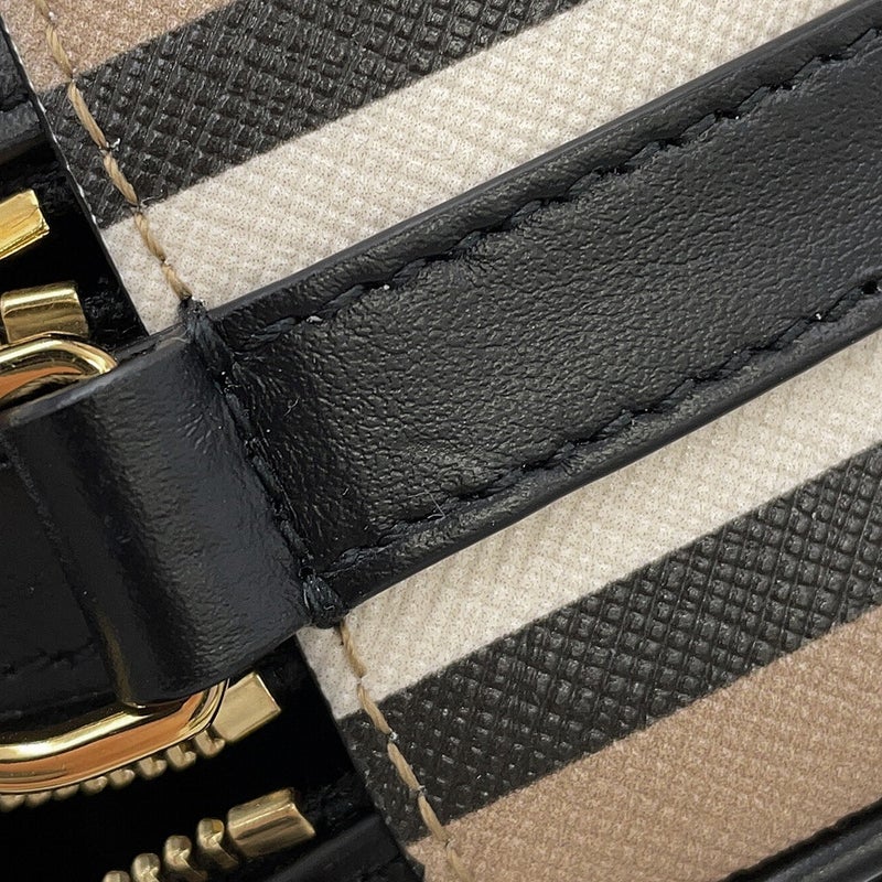 バーバリー ショルダーバッグ アイコンストライプ ルイーズバッグ PVC レザー 8051846 BURBERRY 黒
