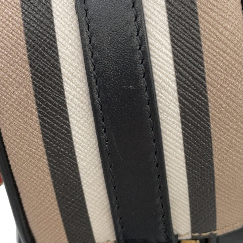 バーバリー ショルダーバッグ アイコンストライプ ルイーズバッグ PVC レザー 8051846 BURBERRY 黒