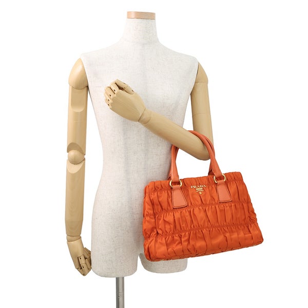 プラダ ハンドバッグ ギャザー ナイロン レザー BN2393 PRADA 2way