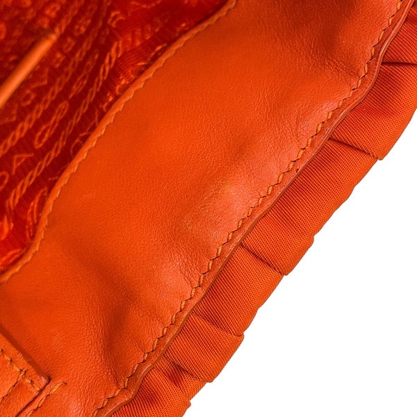 プラダ ハンドバッグ ギャザー ナイロン レザー BN2393 PRADA 2way