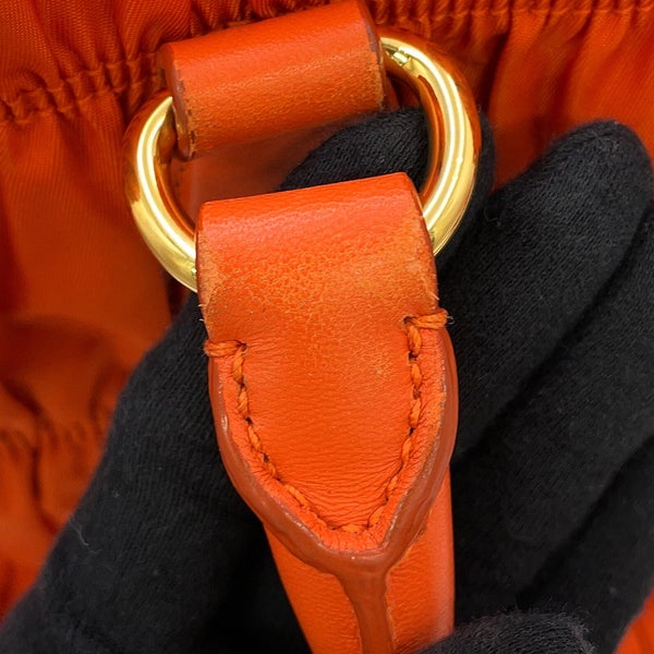プラダ ハンドバッグ ギャザー ナイロン レザー BN2393 PRADA 2way