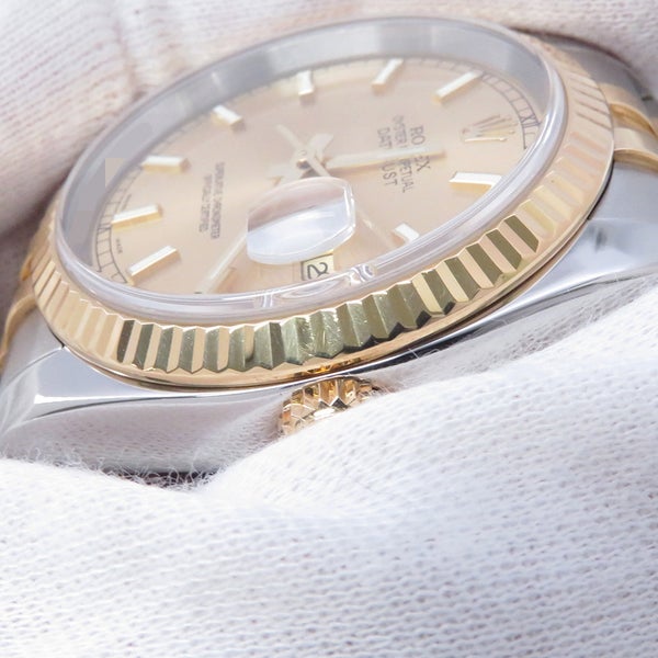 ロレックス デイトジャスト F番 SS/K18YG 116233 ROLEX 腕時計 シャンパン文字盤