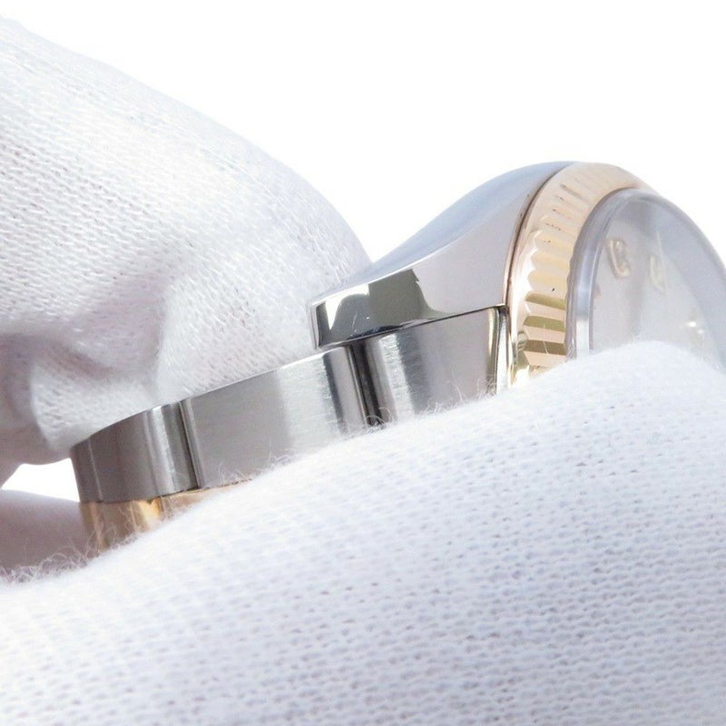 ロレックス デイトジャスト SS/K18YG 10Pダイヤ 116233G ROLEX 腕時計 シルバーコンピューター文字盤