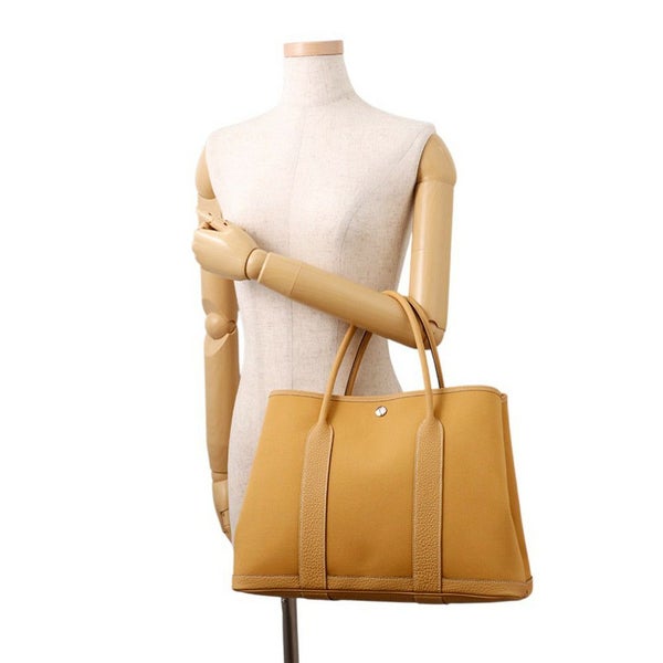 エルメス トートバッグ ガーデンパーティPM ナチュラルサブレ/シルバー金具 トワルオフィシエ/ネゴンダ K刻印