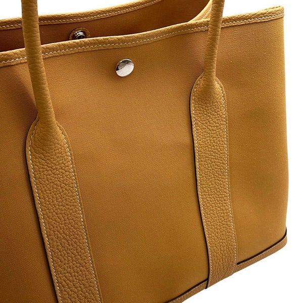 エルメス トートバッグ ガーデンパーティPM ナチュラルサブレ/シルバー金具 トワルオフィシエ/ネゴンダ K刻印