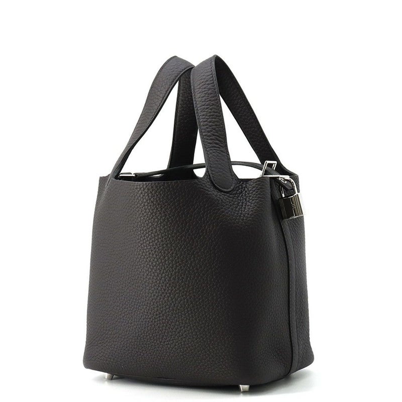 エルメス ハンドバッグ ピコタンロックPM プルノワール/シルバー金具 トリヨンクレマンス W刻印