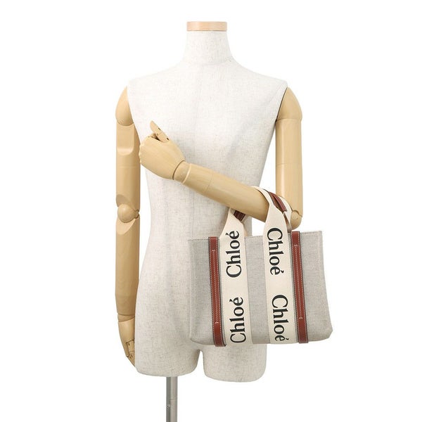 クロエ ハンドバッグ ウッディ トート スモール キャンバス レザー CHC21WS397E6690U Chloe 2way
