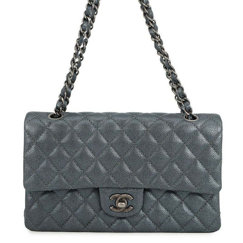 シャネル チェーンショルダーバッグ マトラッセ25 ココマーク ダブルチェーン キャビアスキン A01112 CHANEL