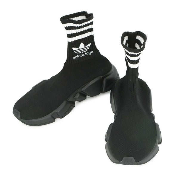 バレンシアガ スニーカー アディダスコラボ ソックススニーカー レディースサイズ35 717589 BALENSIAGA adidas 靴 黒 白
