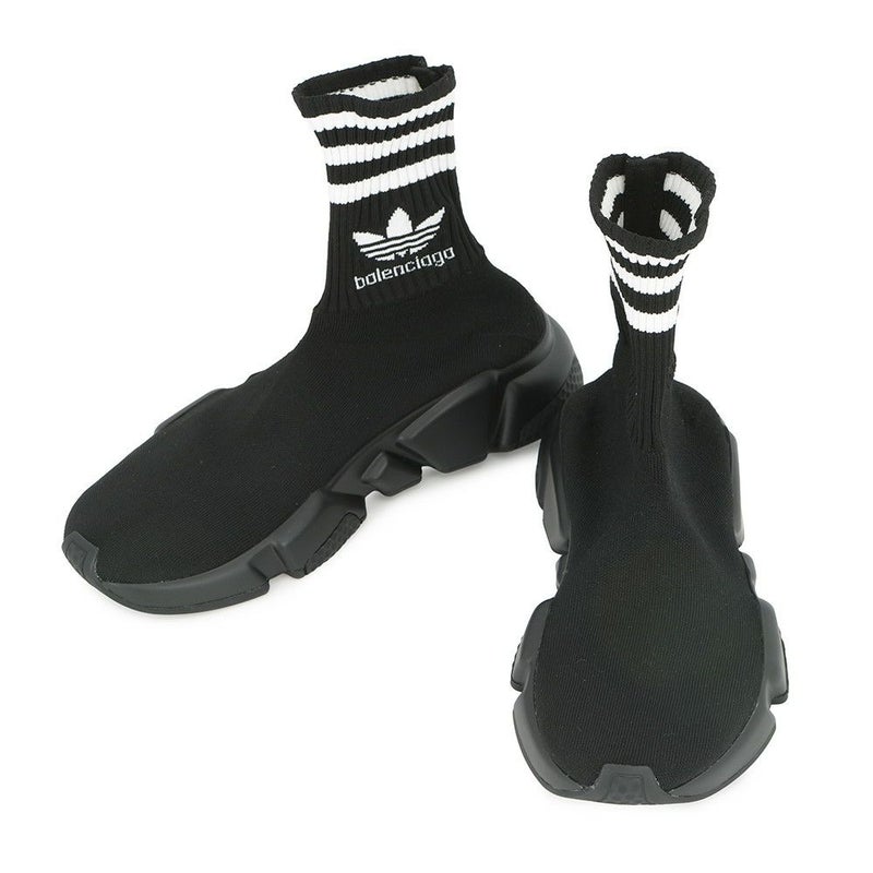 バレンシアガ スニーカー アディダスコラボ ソックススニーカー レディースサイズ35 717589 BALENSIAGA adidas 靴 黒 白