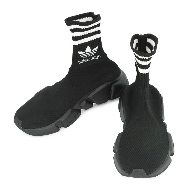 バレンシアガ スニーカー アディダスコラボ ソックススニーカー レディースサイズ35 717589 BALENSIAGA adidas 靴 黒 白