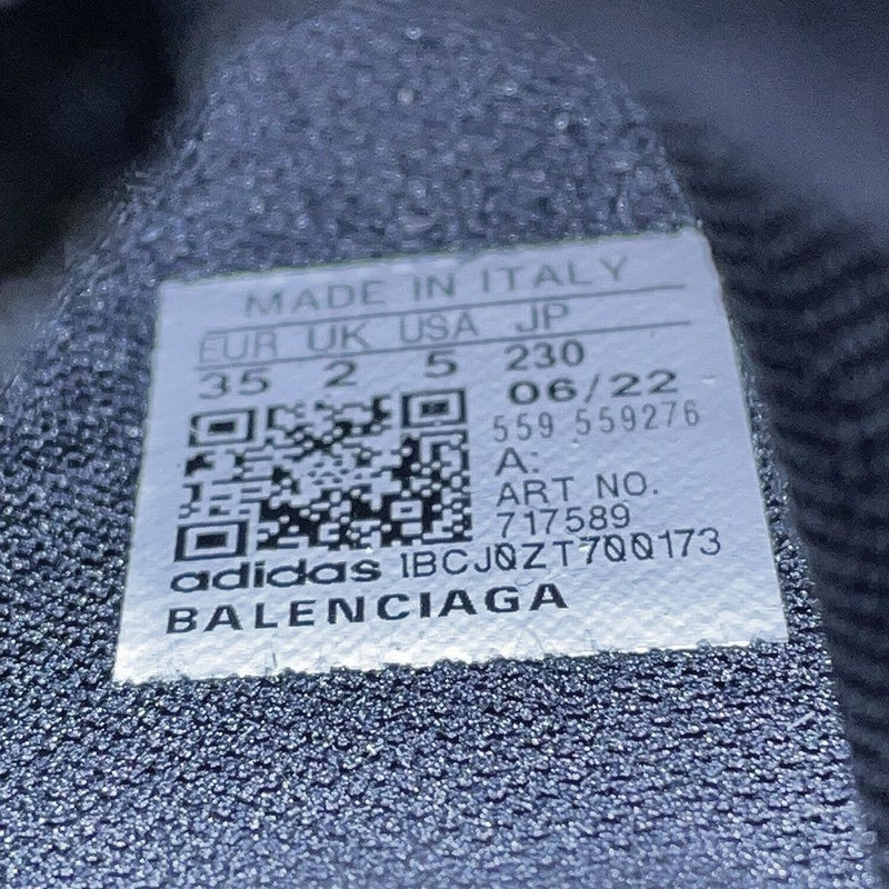 バレンシアガ スニーカー アディダスコラボ ソックススニーカー レディースサイズ35 717589 BALENSIAGA adidas 靴 黒 白