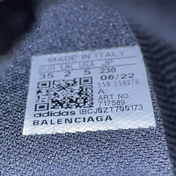 バレンシアガ スニーカー アディダスコラボ ソックススニーカー レディースサイズ35 717589 BALENSIAGA adidas 靴 黒 白