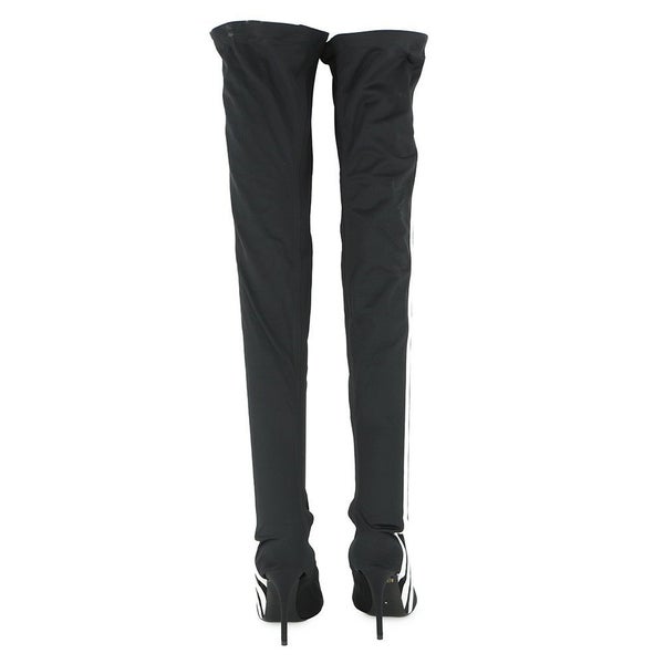 バレンシアガ ブーツ アディダスコラボ ナイフ オーバーニーブーツ レディースサイズ37 724074 BALENCIAGA adidas 靴 黒 白