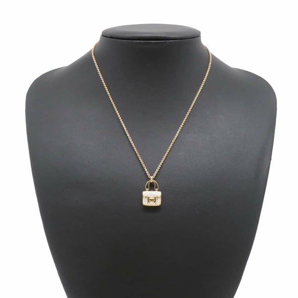 エルメス ネックレス アミュレット コンスタンス ダイヤモンド 43P 計0.44ct K18PGピンクゴールド HERMES ペンダント ジュエリー