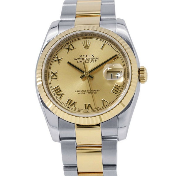 ロレックス デイトジャスト Z番 SS/K18YG 116233 ROLEX 腕時計 シャンパン文字盤