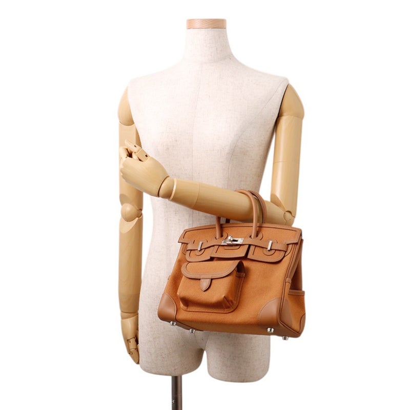 エルメス バーキン25 カーゴ ゴールド/シルバー金具 トワルゴエラン/スイフト W刻印