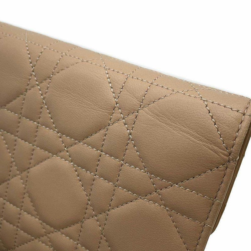 クリスチャン・ディオール チェーンウォレット カナージュ レザー Christian Dior 財布