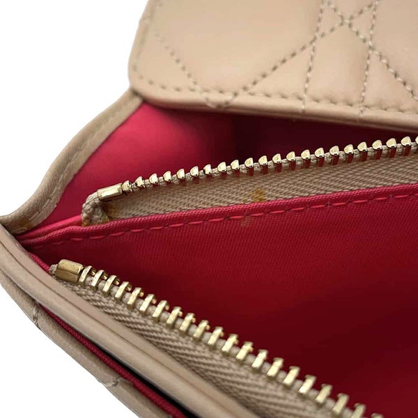 クリスチャン・ディオール チェーンウォレット カナージュ レザー Christian Dior 財布