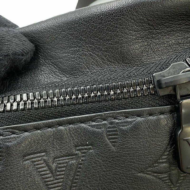 ルイヴィトン ボディバッグ モノグラム・シャドウ ディスカバリー・バムバッグ M44388 ウエストバッグ 黒 ブラック