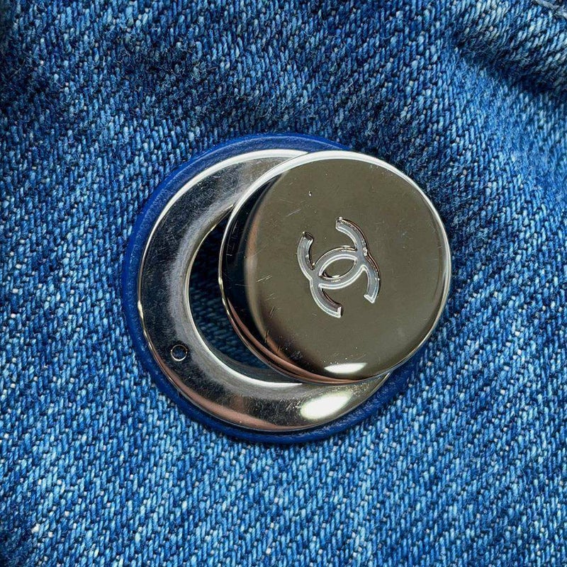シャネル トートバッグ ショッピングバッグ デニム ココマーク AS0480 CHANEL バッグ ポーチ付き