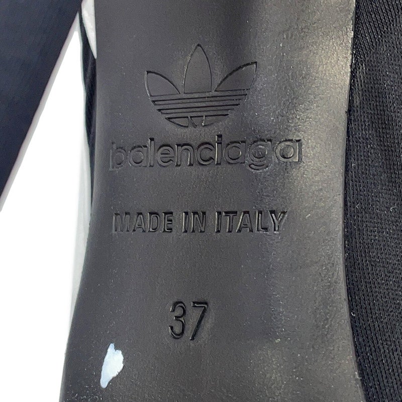 バレンシアガ ブーツ アディダスコラボ ナイフブーティー レディースサイズ37 724073 BALENSIAGA adidas 靴 黒 白