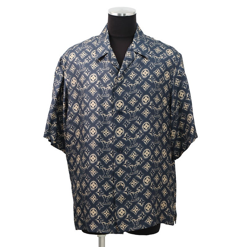 ルイヴィトン トップス オープンカラーシャツ シルク メンズサイズL HPS34W LOUIS VUITTON 半袖  23AW