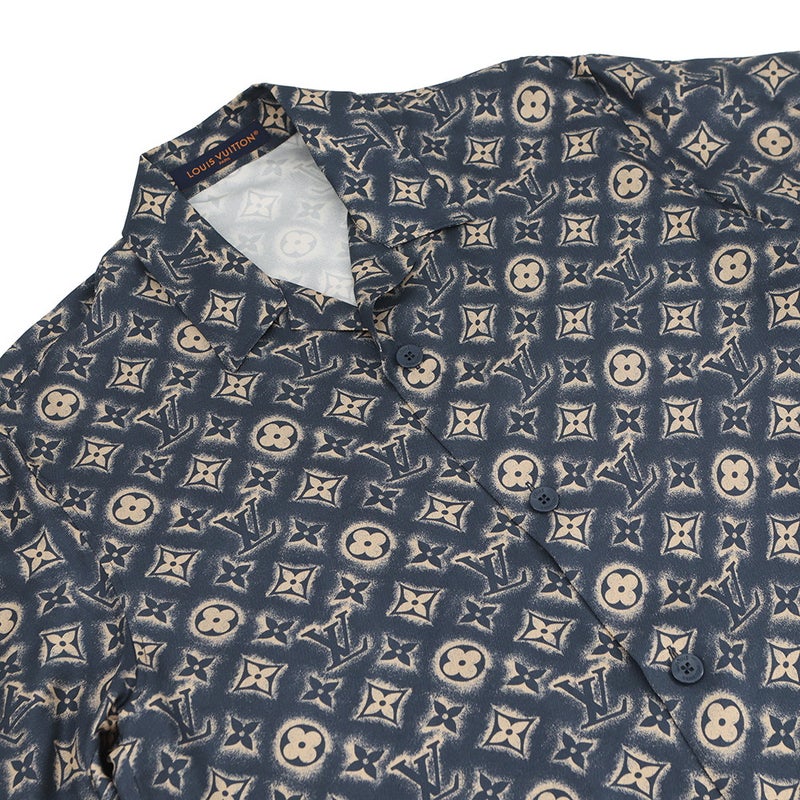 ルイヴィトン トップス オープンカラーシャツ シルク メンズサイズL HPS34W LOUIS VUITTON 半袖  23AW