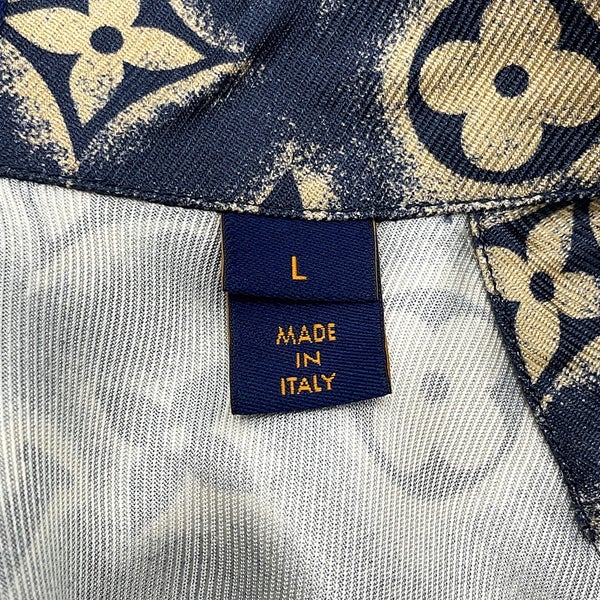 ルイヴィトン トップス オープンカラーシャツ シルク メンズサイズL HPS34W LOUIS VUITTON 半袖  23AW