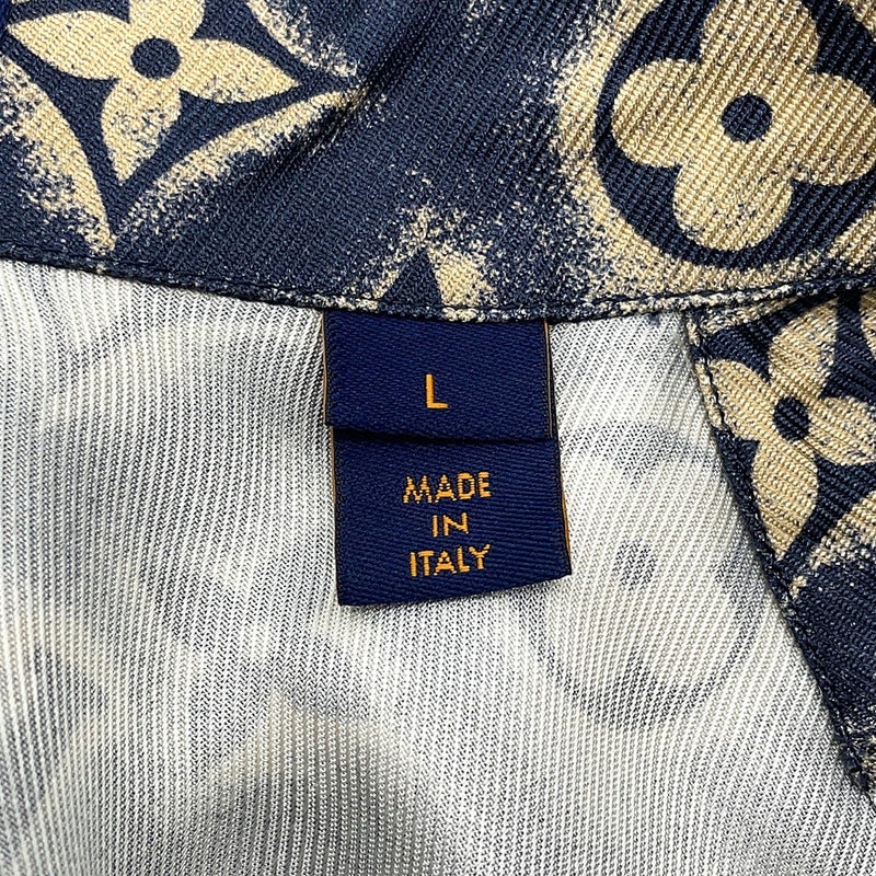 ルイヴィトン トップス オープンカラーシャツ シルク メンズサイズL HPS34W LOUIS VUITTON 半袖  23AW