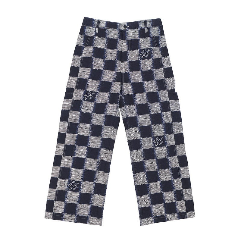ルイヴィトン ボトムス ダミエ ウール パンツ メンズサイズ46 LOUIS VUITTON