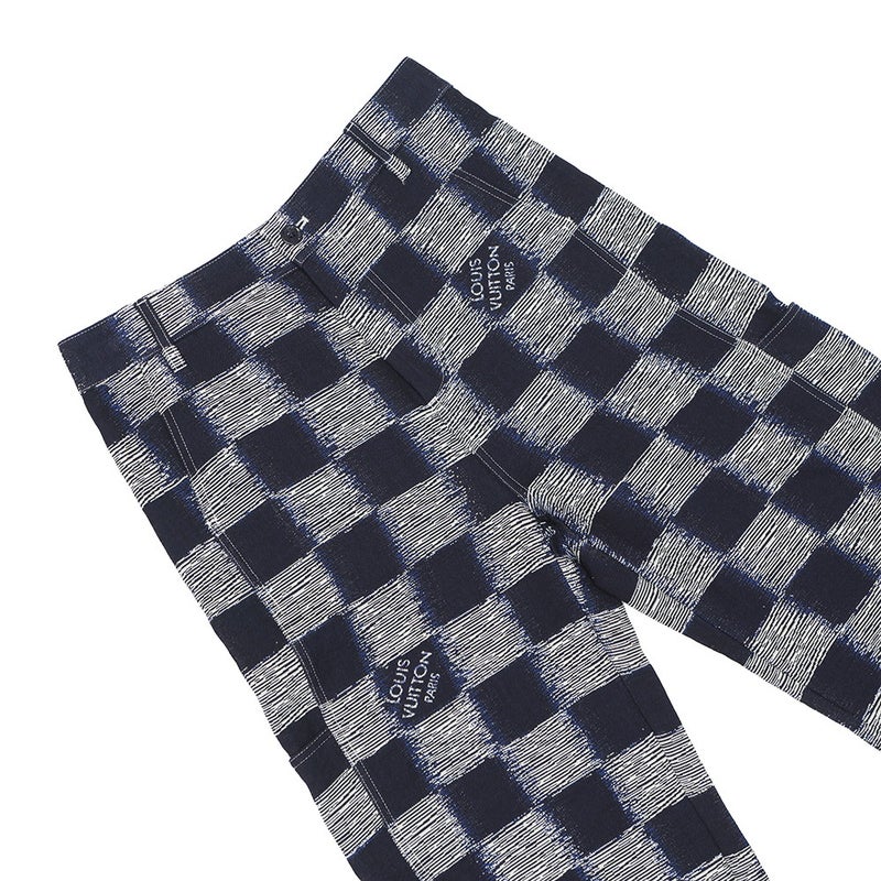 ルイヴィトン ボトムス ダミエ ウール パンツ メンズサイズ46 LOUIS VUITTON