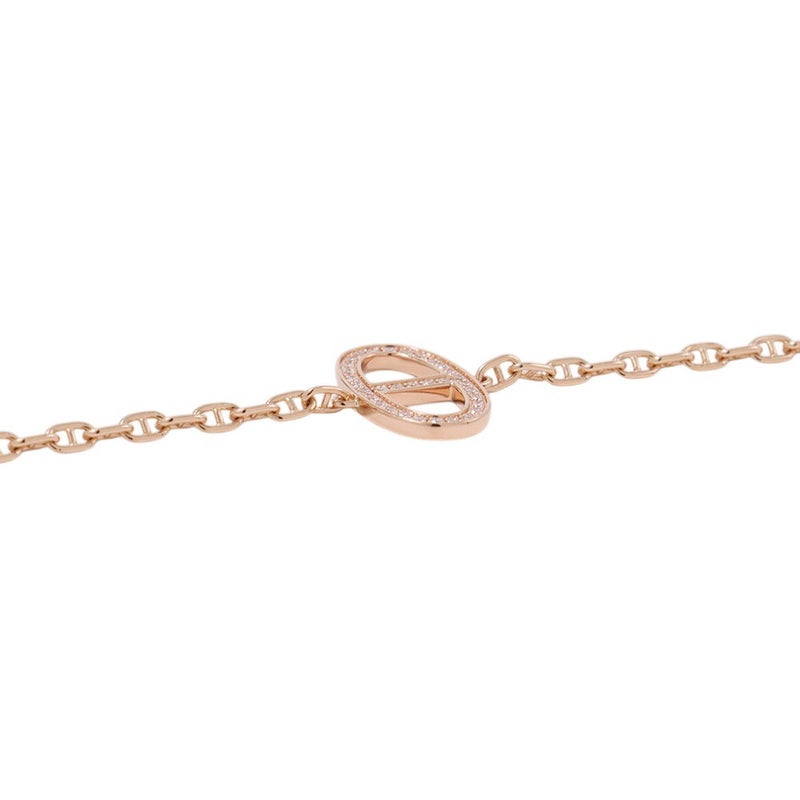 エルメス ブレスレット シェーヌダンクル コントゥール ダイヤモンド 33P 計0.16ct K18PGピンクゴールド サイズST HERMES