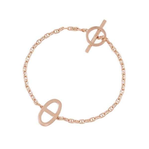 エルメス ブレスレット シェーヌダンクル コントゥール ダイヤモンド 33P 計0.16ct K18PGピンクゴールド サイズST HERMES