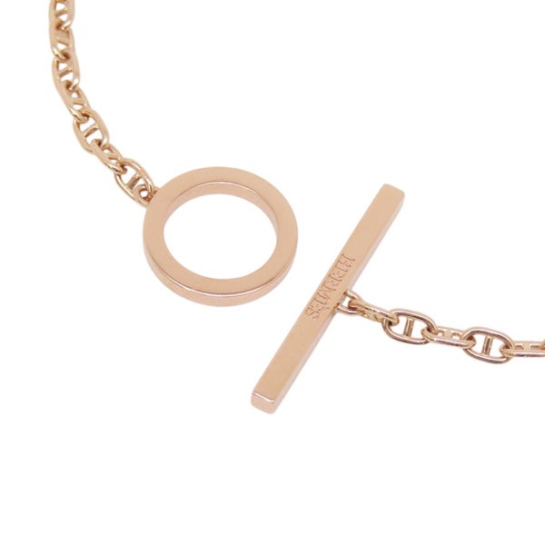 エルメス ブレスレット シェーヌダンクル コントゥール ダイヤモンド 33P 計0.16ct K18PGピンクゴールド サイズST HERMES