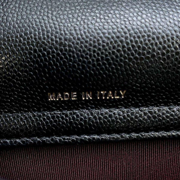 シャネル チェーンショルダーバッグ フラップ フォンケース マトラッセ ココマーク キャビアスキン AP2096 ポシェット 黒