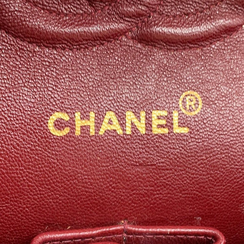 シャネル チェーンショルダーバッグ マトラッセ25 ココマーク ラムスキン ダブルチェーン A01112 CHANEL 黒
