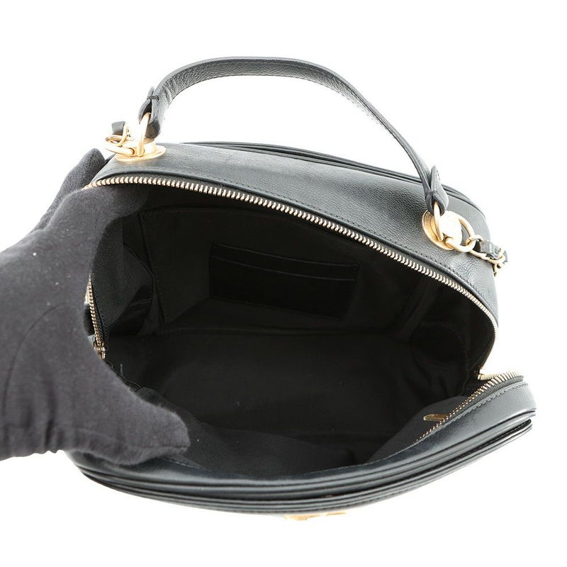シャネル チェーンショルダーバッグ マトラッセ ココマーク バニティ ラムスキン  CHANEL 黒 2ｗay バッグ